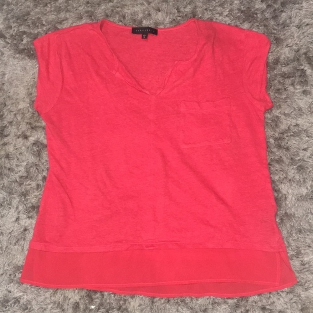 Sanctuary Red v neck short sleeve T-shirt